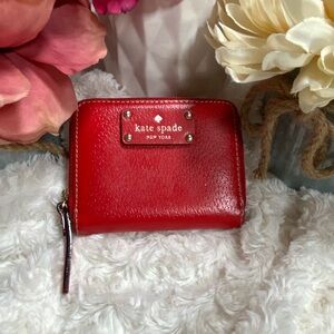 Kate Spade Vibrant Red Zip Wallet